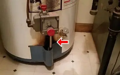 Water heater burn marks